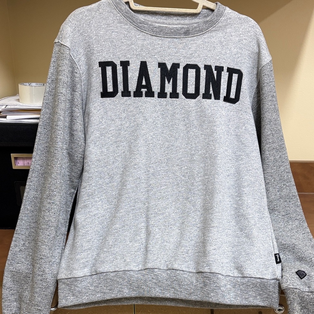 Diamond Supply Co. Heather Gray Crew Neck Sweatshirt‎ Size Small